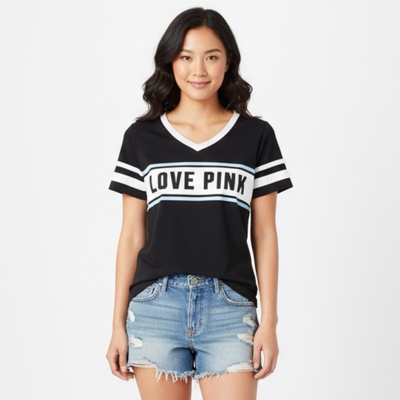 PINK Victoria’s Secret Short Sleeve T Shirt Sz XS - Picture 2 of 10